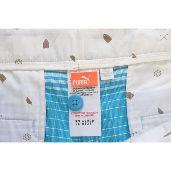 Puma Golf Shorts DryCell Performance Plaid Flat Stretch Athletic Mens Sz 34 - Picture 5 of 7